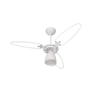 VENTILADOR TETO WIND LIGHT COPO BRANCO 3 PAS TRANSPARENTE 127V VENTISOL