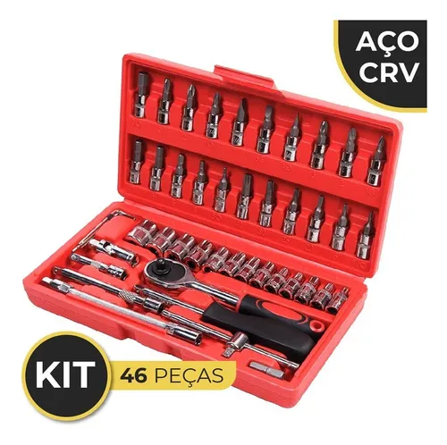 B-TEK JOGO CATRACA REVERSIVEL COM 46 PEÇAS