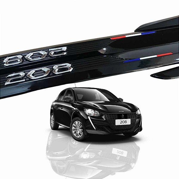 Friso Lateral Novo 208 Peugeot 2022 Preto Perla