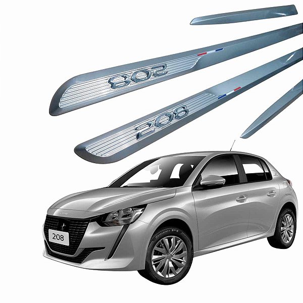 Friso Lateral Novo 208 Peugeot 2022 Cinza Artense