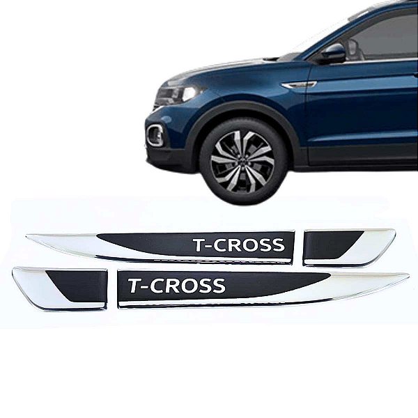 Par Emblema Lateral Tcross 2019 A 2024 Adesivo Resinado Slim