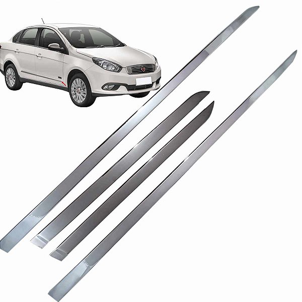 Friso Lateral Cromado Fiat Grand Siena Novo Palio 2013  2020