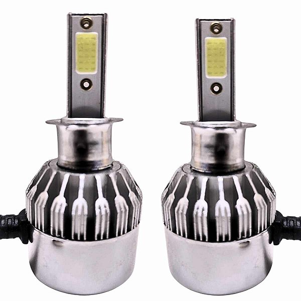 Kit Lâmpada H3 Super Led 6000k 7.200 Lumens Farol Automotivo