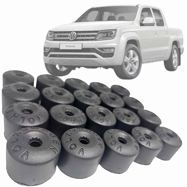 kit Com 20 capa Parafuso Roda VW Amarok sextavado 19mm