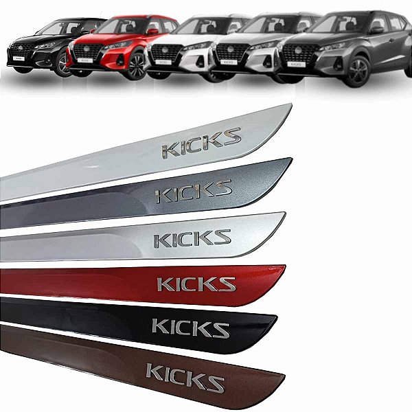 Jogo de friso lateral automotivo para portas Kicks todas as Cores Originais do veiculo