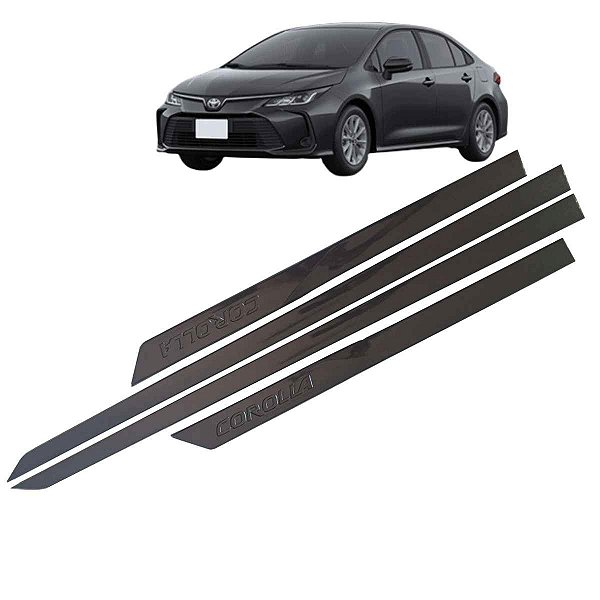 Jogo friso Lateral Novo Corolla 20019 a 2023 Cinza Galatico