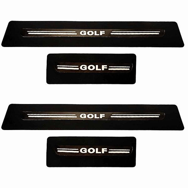 Kit Soleira protetora porta Golf Sportline adesivo cromado