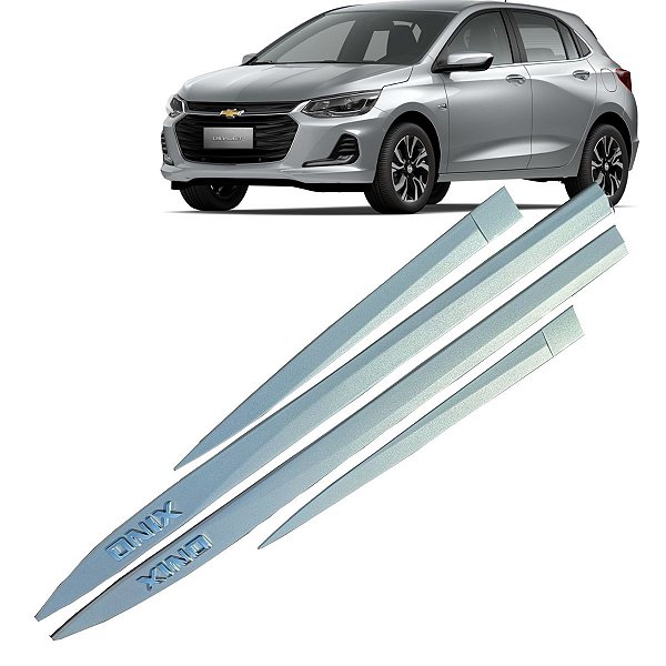 friso Lateral Novo Onix Prata Shark cor Original alto relevo