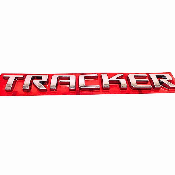 Emblema Escrita Tracker cromados em relevos adesivo colante