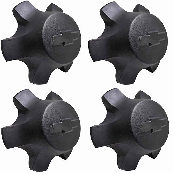 KIT 4 Calota centro roda D20 C20 A20 Aro 6X16" emblema preto