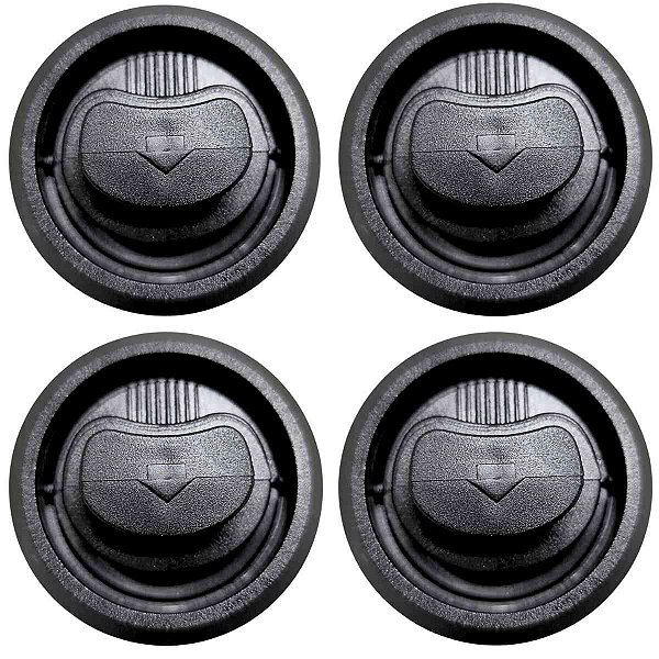 Kit Difusor saída de Ar painel Celta Prisma C/ Suporte Preto