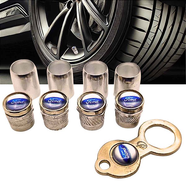 Tampa Bico de Pneu Antifurto Válvula personalizado Ford