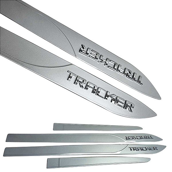 JG friso Tracker Prata Switchblade nome cromado alto relevo