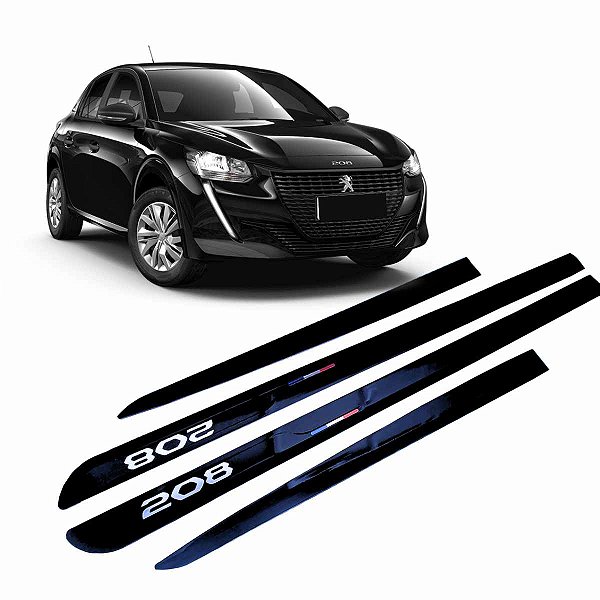 Friso Lateral Novo 208 Peugeot 2022 Preto Perla