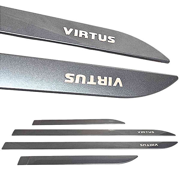 Friso Lateral VIRTUS highline CINZA PLATINUM Nome Cromado