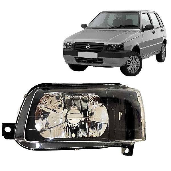 Farol Uno Mille Way Economy 2004 2013 Esquerdo Mascara Negra