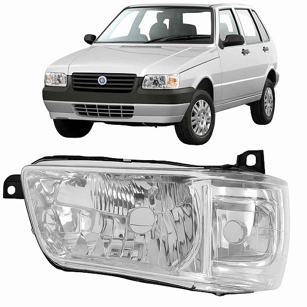 Farol Uno Mille Fire Economy 2004 2013 Direito Cromado