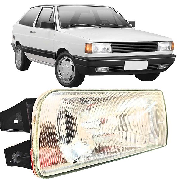 Farol Gol G1 quadrado 1991 a 1994 Esquerdo Lente vidro H4