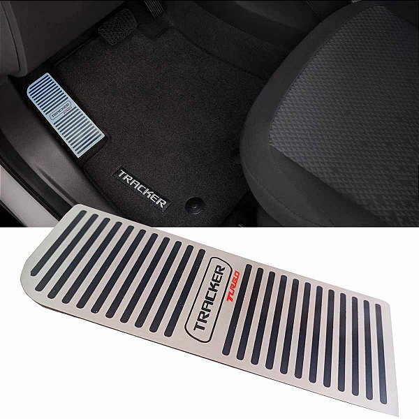 Descanso de pé aço inox escovado GM para Chevrolet Tracker