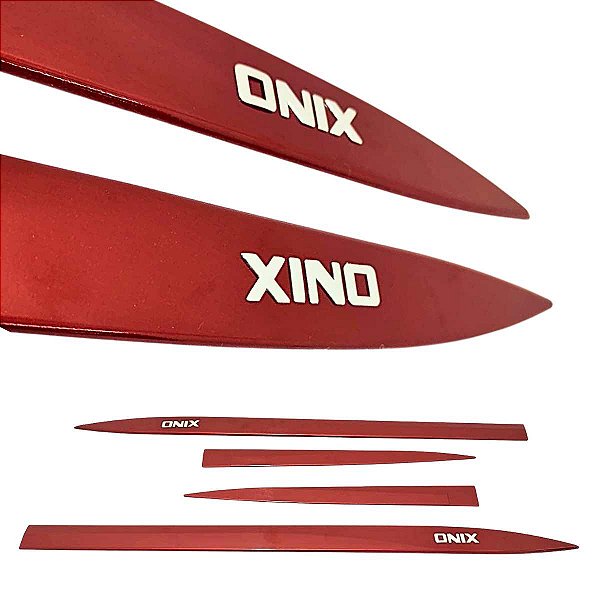 Friso lateral New Onix Plus Hatch Sedã Cor Vermelho Scarlet