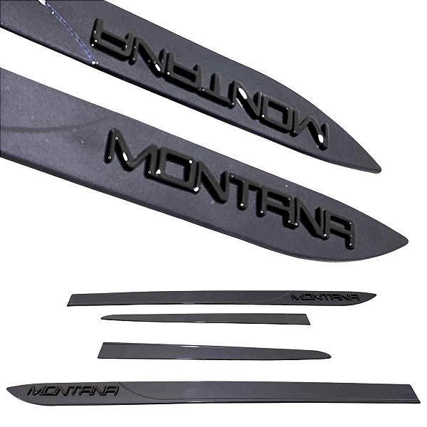 Friso Lateral Nova Montana cor Cinza Rush Nome Black Piano