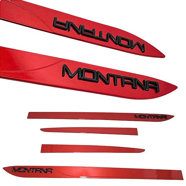 Friso Lateral Nova Montana Vermelho Chilli Nome Black Piano