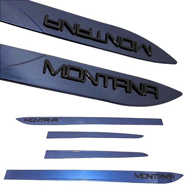 Friso Lateral Nova Montana Azul Boreal com Nome Black Piano