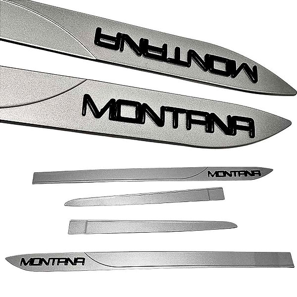 Friso Lateral Nova Montana Prata Shark Nome Black Piano