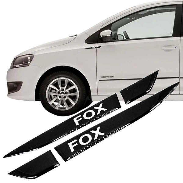 Emblema aplique Lateral Volks FOX adesivo Resinado cromado
