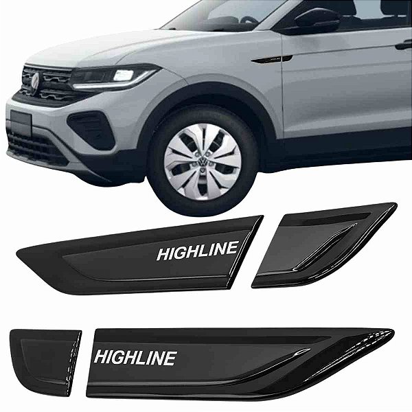 APLIQUE LATERAL RESINADO HIGHLINE BLACK PIANO