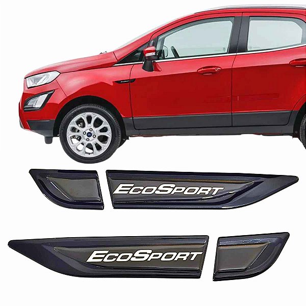 Emblemas Aplique Lateral EcoSport Black Piano Plástico