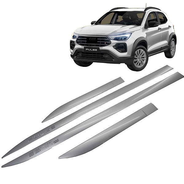 Jogo friso lateral Fiat Pulse Prata Bari na Cor Original