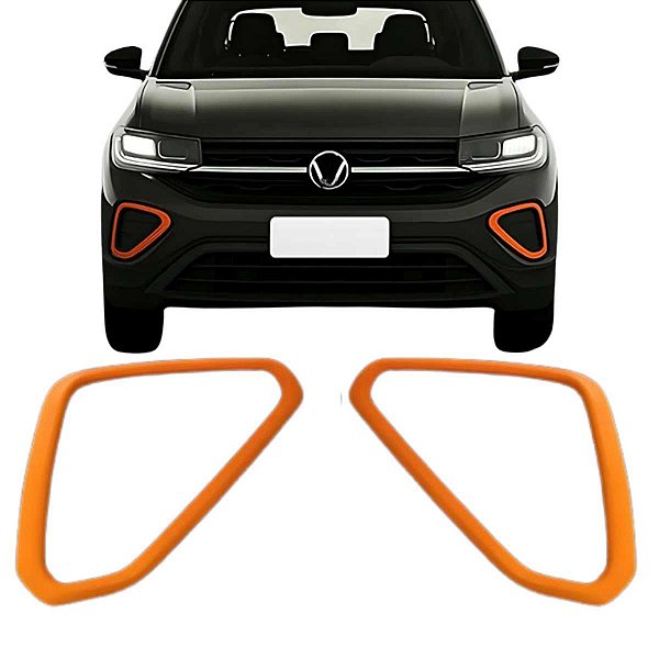 Aplique Farol Milha Laranja Fosco T-Cross 25 Similar EXTREME