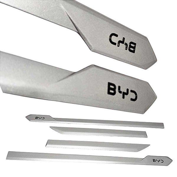 Friso lateral BYD SONG PLUS Cinza Time Grey logo black Piano