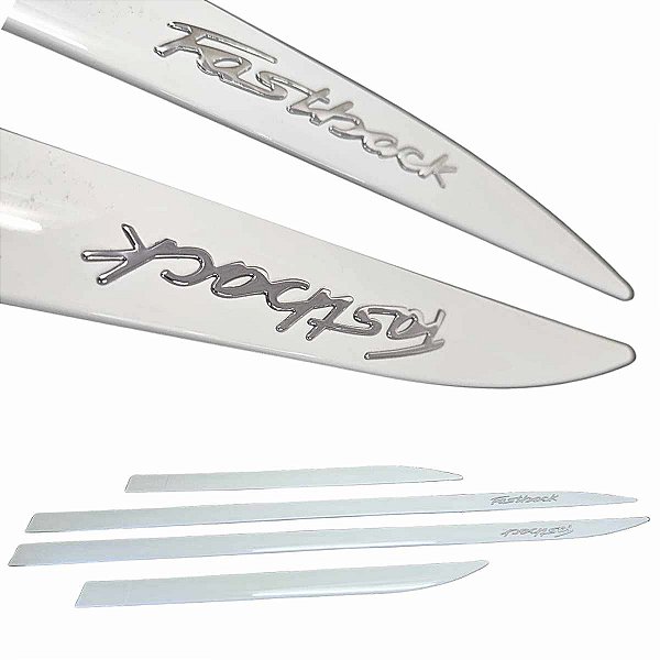 Friso Lateral Fiat Fastback Branco Banchisa nome Alto Relevo