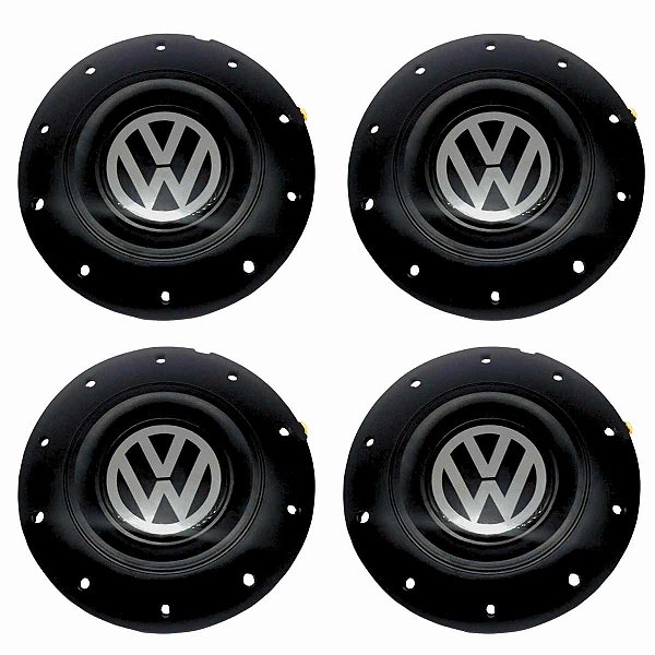 Jogo com 4 calotas para roda ferro aro 14” e 15" Gol Fox VW