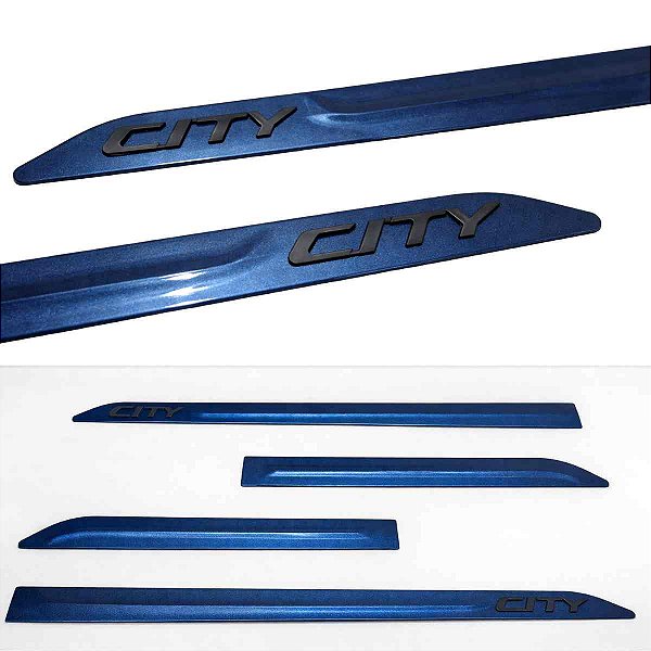 Friso Lateral City Hatchback Sedan Azul cósmico Nome Preto