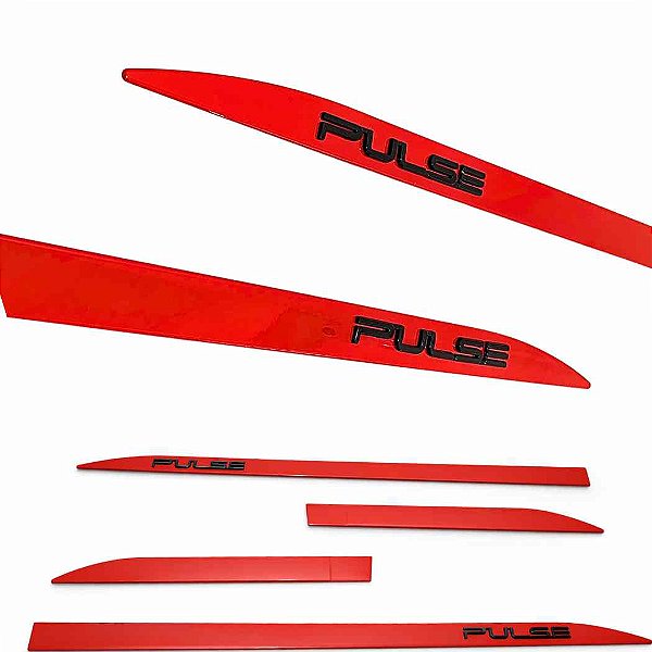 Friso Pulse Vermelho Montcarlo Nome alto relevo Black Piano