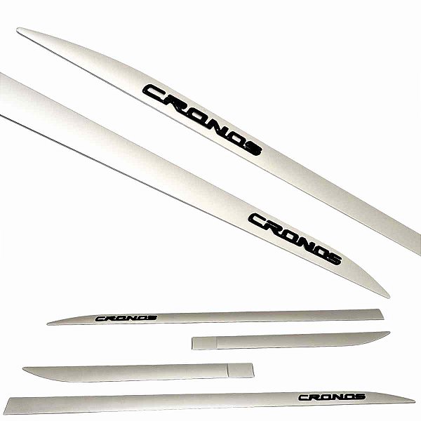 Jogo de Friso Cronos Prata Bari Nome alto relevo Black Piano