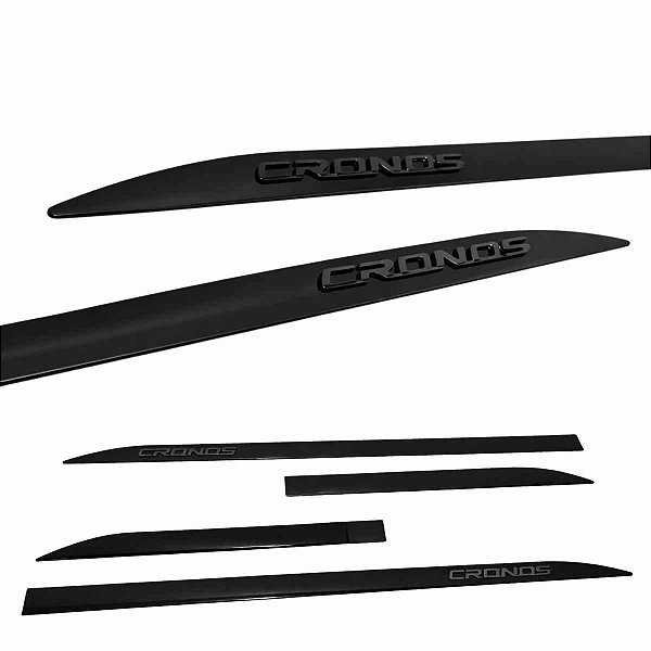 Jogo Friso Cronos Preto Vulcano Nome alto relevo Black Piano