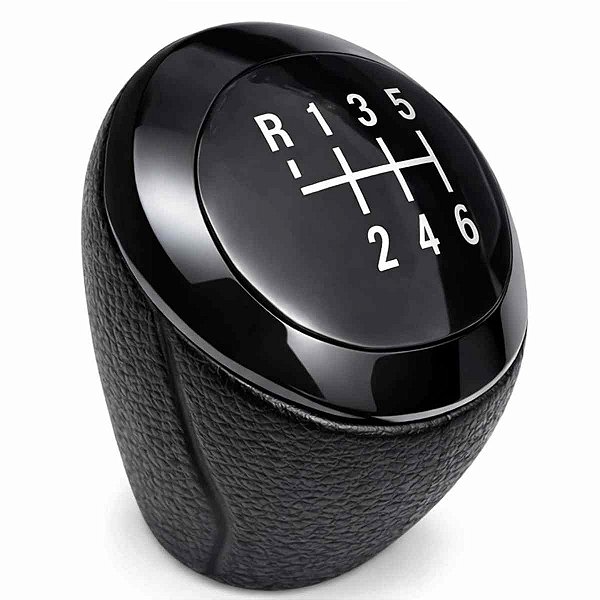 Bola Cambio Onix Spin 6 Marcha preto com Aro black Piano