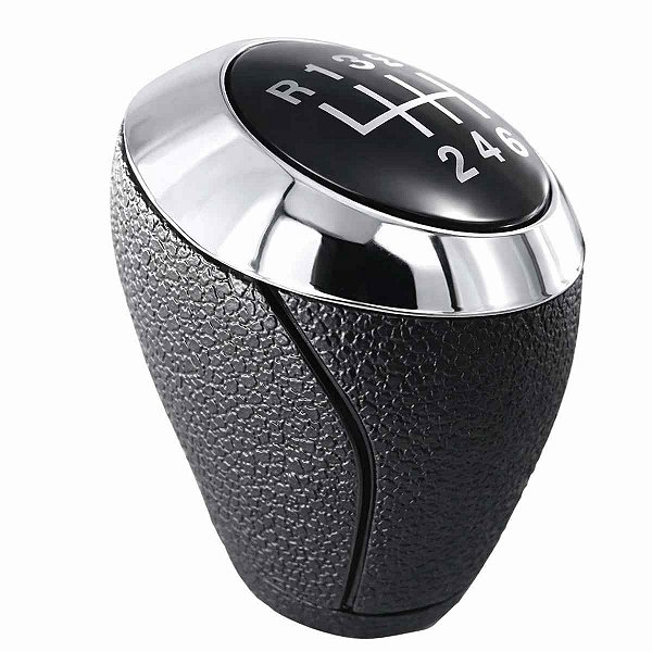 Bola Cambio Onix Spin 6 Marcha preto com Aro cromado