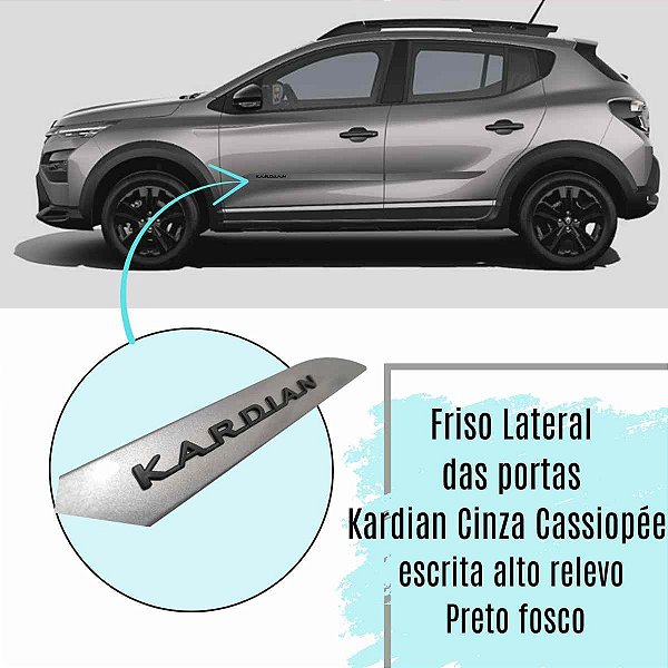 Friso Lateral Porta Kardian 2024 2025 2026 cinza cassiopée