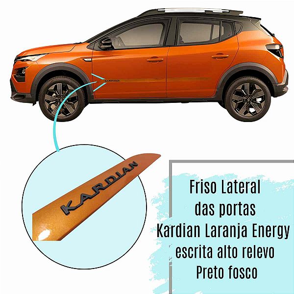Friso Lateral Porta Kardian 2024 2025 2026 Laranja Energy