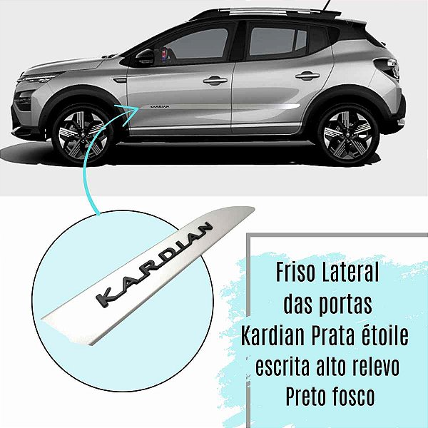Friso Lateral Porta Kardian 2024 2025 2026 Prata étoile