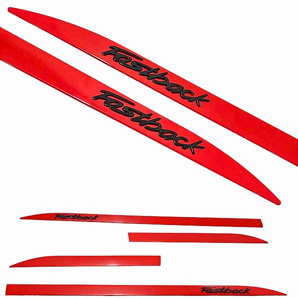 Friso Fastback Vermelho Montecarlo alto relevo Black Piano