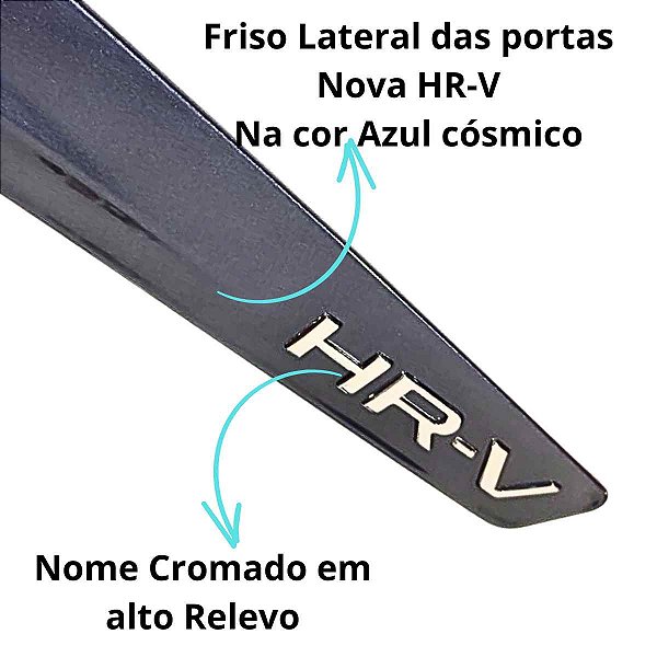 Friso Lateral New HR-V 2023 2024 2025 Azul Cósmico cromado