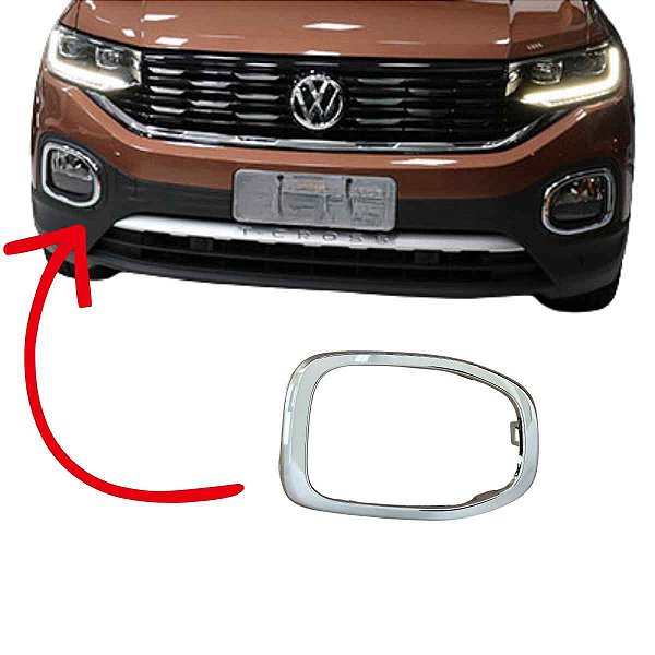 Moldura Cromada Farol de Milha T-Cross 19 a 21 LD Original