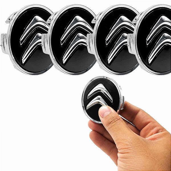 kit 4 Calotas Miolo Centro Roda C3 C4 Aircross Picasso 59mm