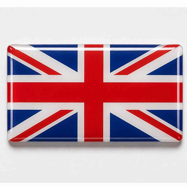 Adesivo da Bandeira INGLATERRA Resinado 8x5cm para carro e moto